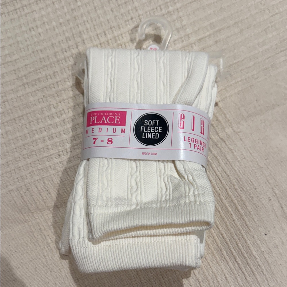 The Children's Place Cream Fleece Lined Leggings(Ships from OR)